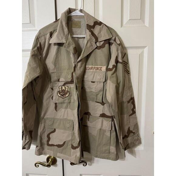 Original US Air Force DCU Desert Camo Jacket USCENTAF Size L - Picture 1 of 7